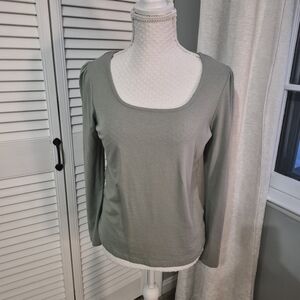 Rachel Zoe Green Square Neck Top